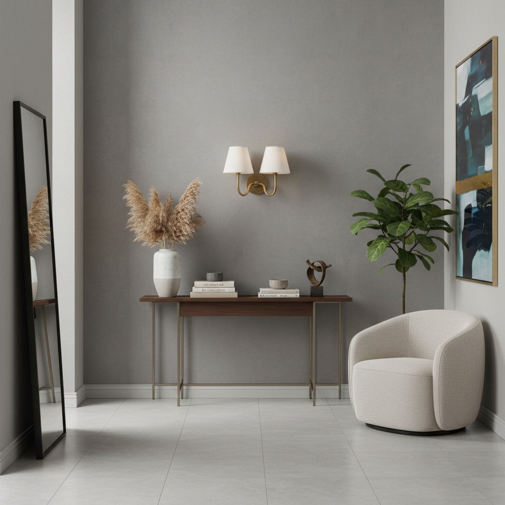 Wall Lamp with Pleated Fabric Shade | Classic Lighting for Bedroom and Living Room - Lamylie