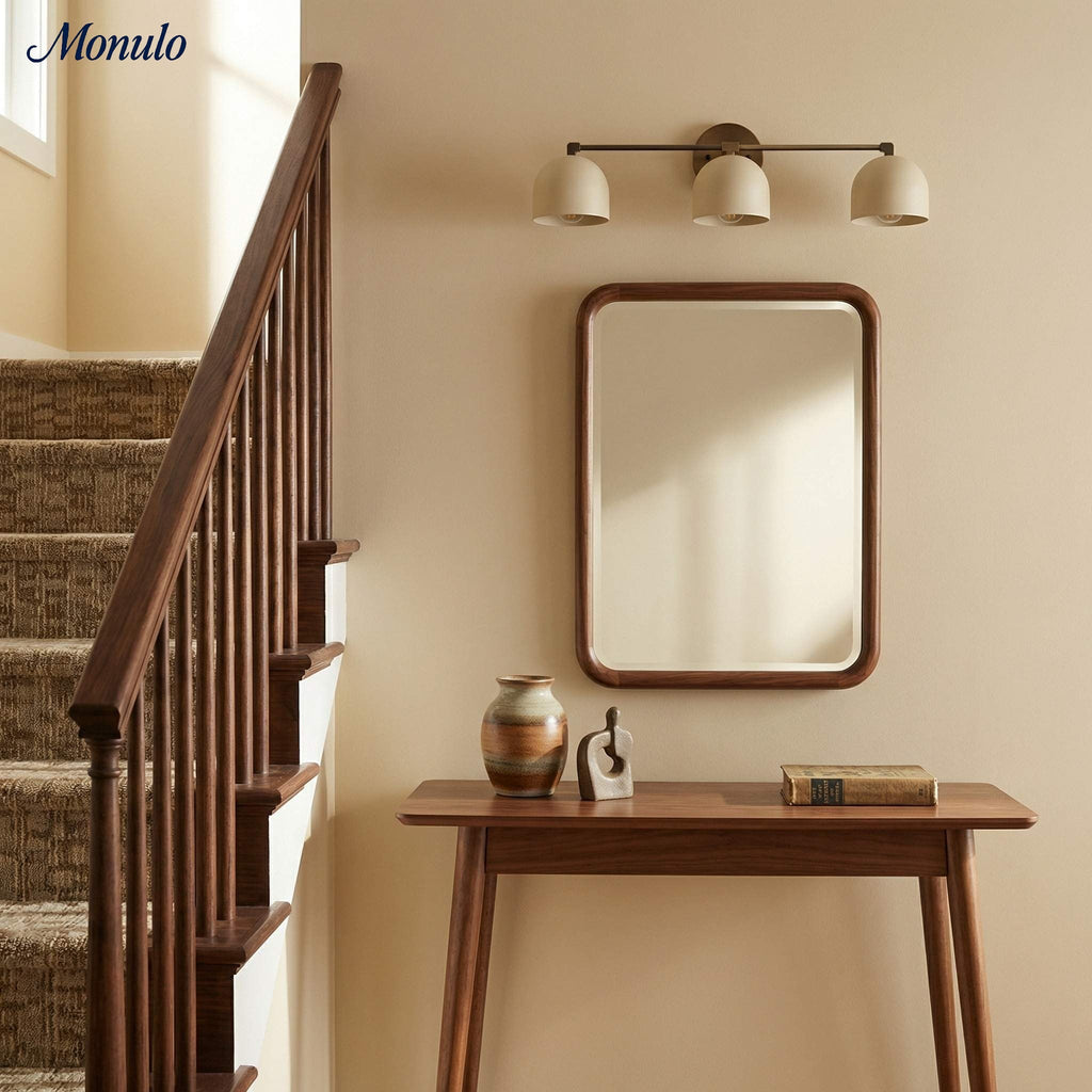 Wall Lamp Dome Shade Mid-Century Retro Design Bathroom Hallway - Lamylie
