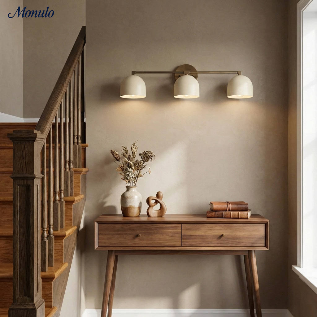 Wall Lamp Dome Shade Mid-Century Retro Design Bathroom Hallway - Lamylie