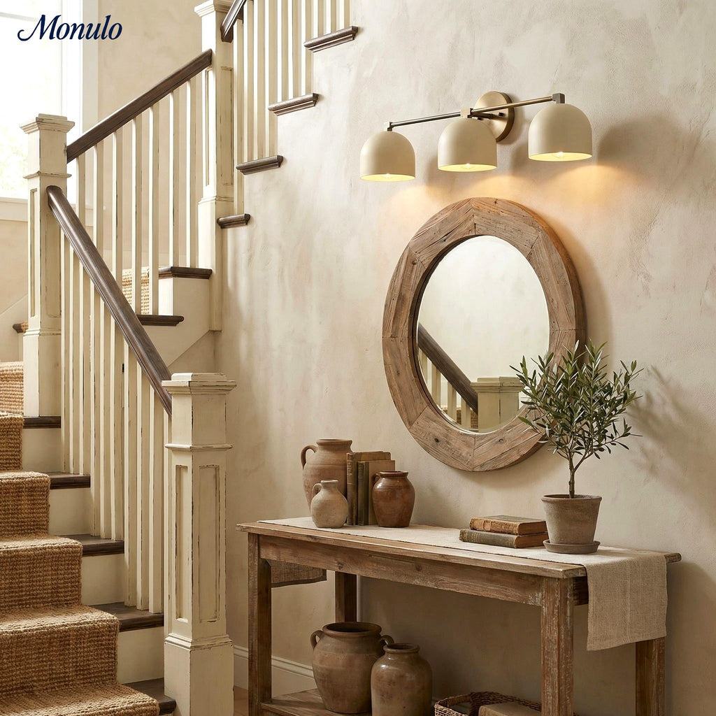 Wall Lamp Dome Shade Mid-Century Retro Design Bathroom Hallway - Lamylie