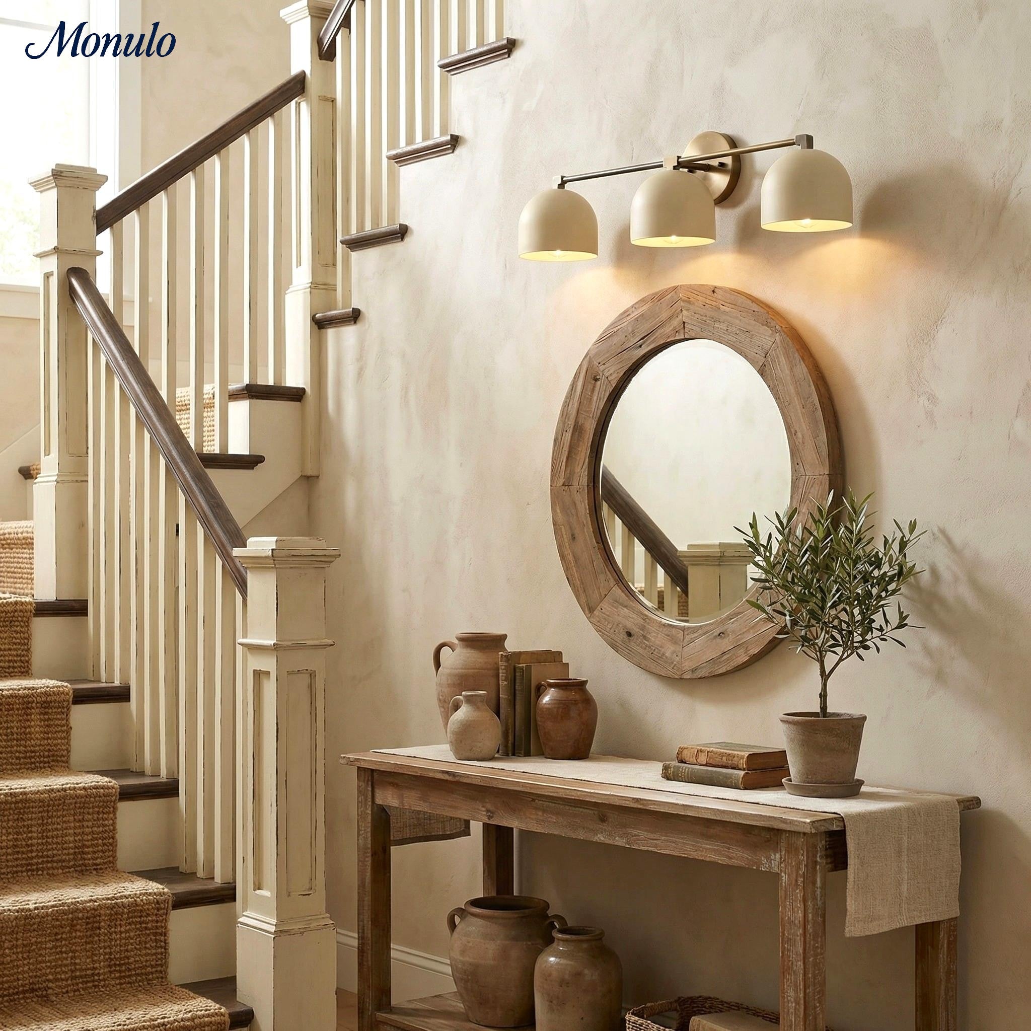 Wall Lamp Dome Shade Mid-Century Retro Design Bathroom Hallway - Lamylie