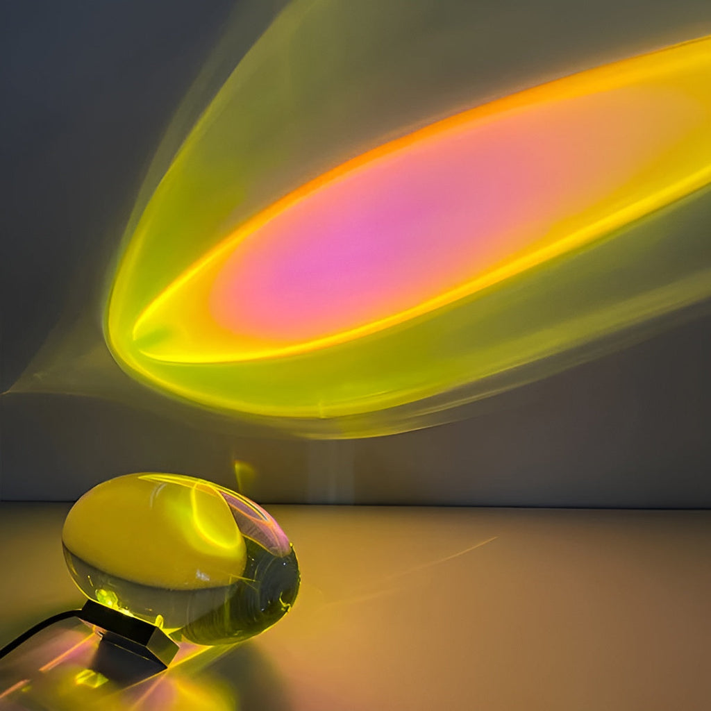 Oval Shaped Table Lamp with Cozy Ambient Lighting - Lamylie