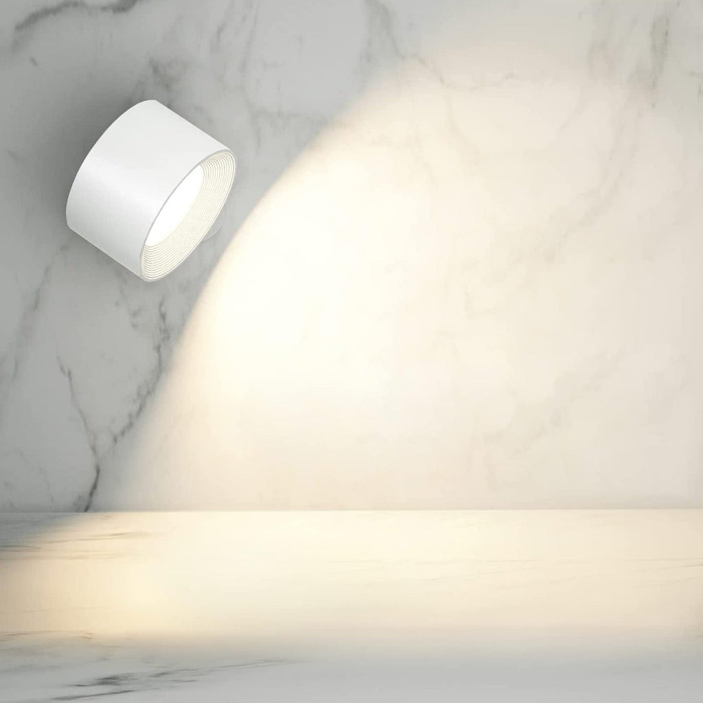 Wireless Rechargeable & Dimmable Wall Lamp with 360° Rotation | Compact Touch-Control Night Light - Lamylie