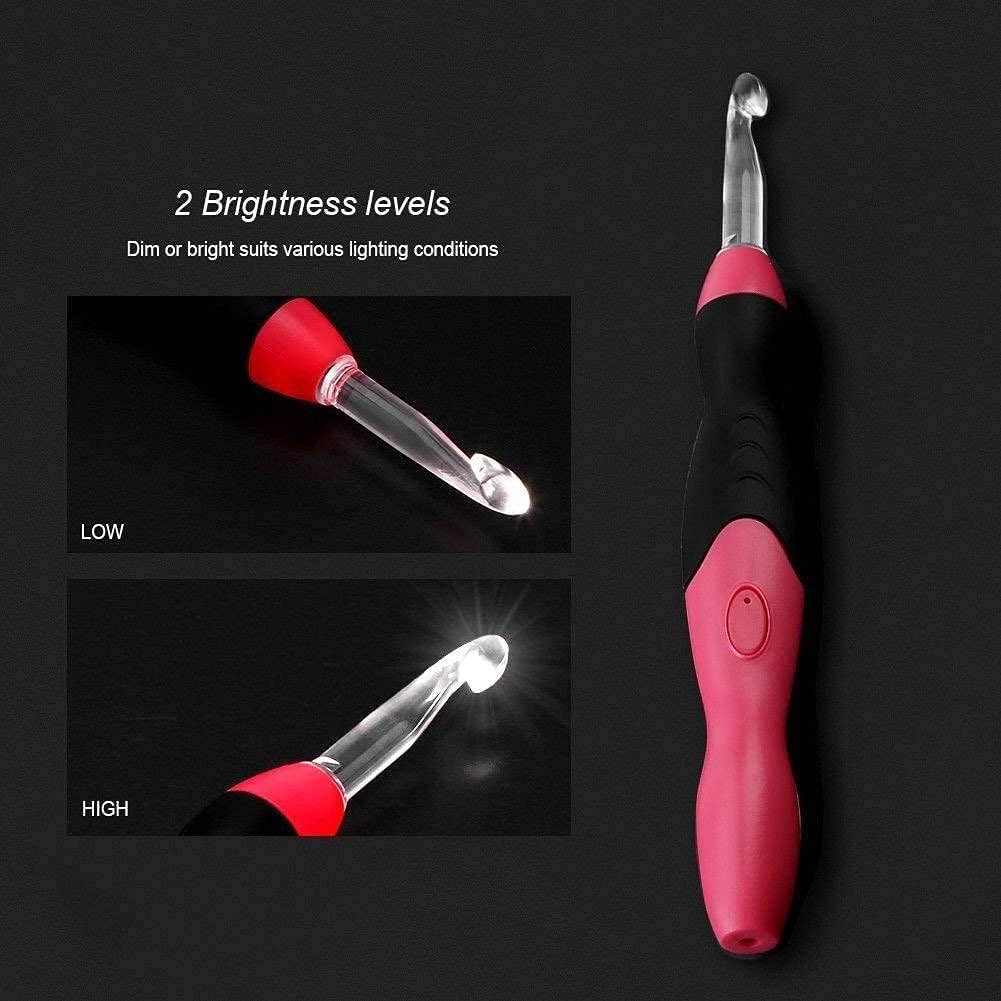 Croșetă LED cu mâner ergonomic – design Glow Stitch - Lamylie