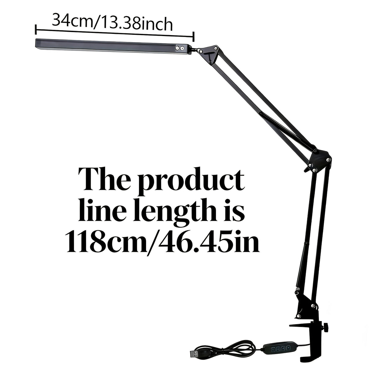 مصباح Flexiglow LED يُثبَّت بالمشبك — 10 مستويات سطوع، و3 درجات حرارة لونية