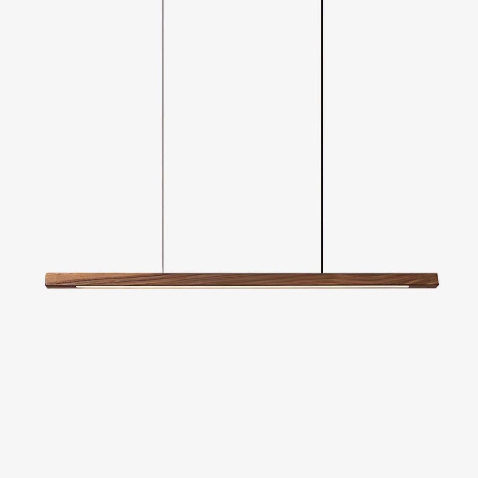 Lineare Holz-Pendelleuchte — Skandinavische LED-Pendelleuchte mit verstellbarer Höhe - Lamylie