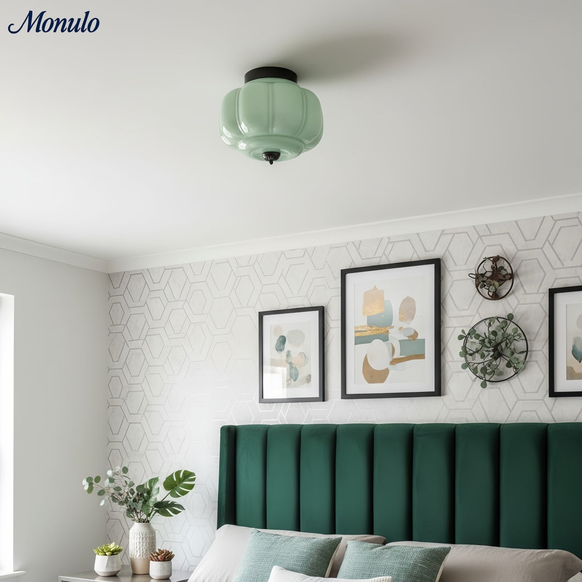 Retro Ceiling Lamp with Milk Glass Shade | Refined Semi-Flush Mount Lighting for Modern Interiors - Lamylie