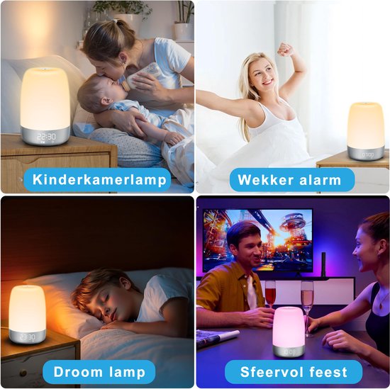 Sonnenaufgang-Wecklampe mit Naturgeräuschen – Sanftes Aufwachlicht zur Schlafverbesserung - Lamylie
