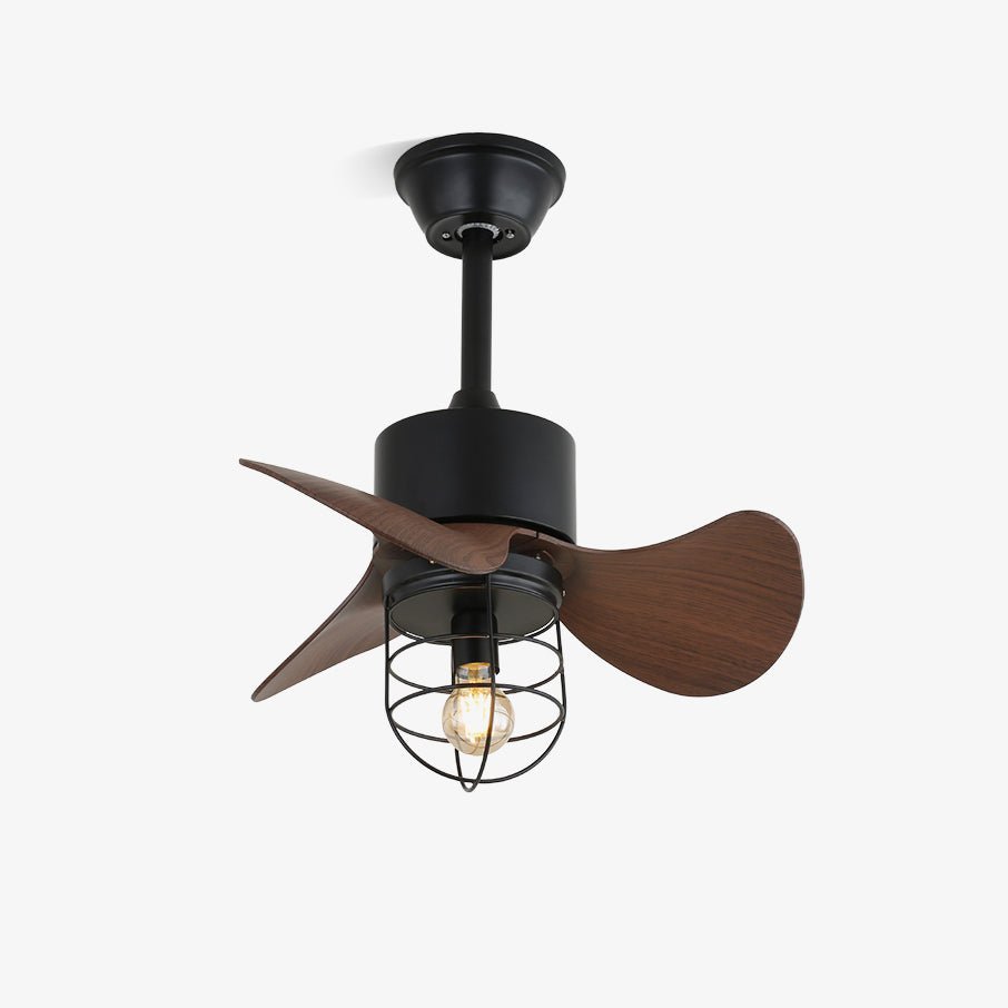 Industrial ceiling fan with lighting | Adjustable fan lamp with remote control for modern interiors - Lamylie