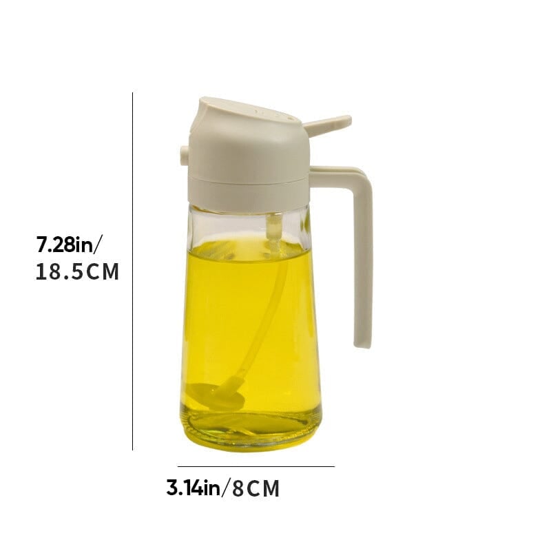 Dispensador y pulverizador de aceite de vidrio de doble función para la cocina - Lamylie