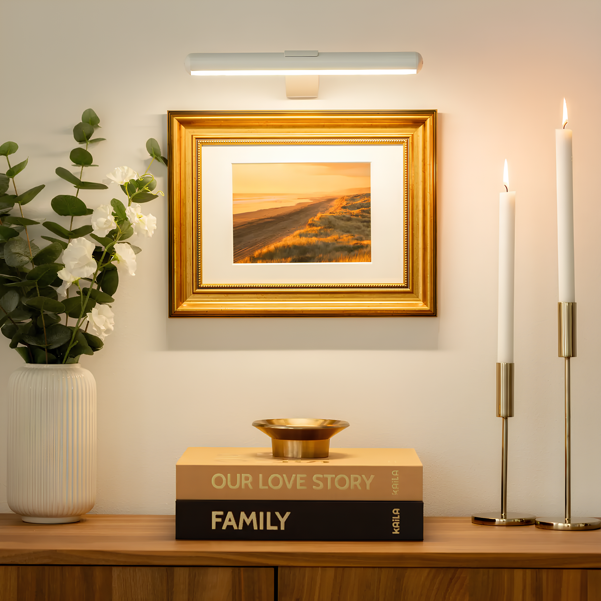 Wireless LED Art Light – Adjustable Wall Lamp for Display Pieces - Lamylie