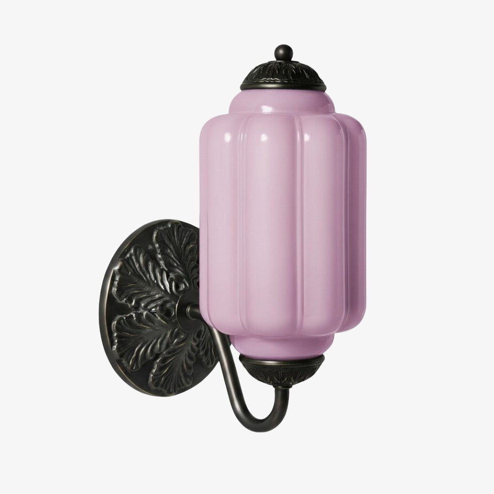 Eloise Vintage Scalloped Milk Glass Wall Sconce - Modern Accent Lighting for Bathroom and Bedroom