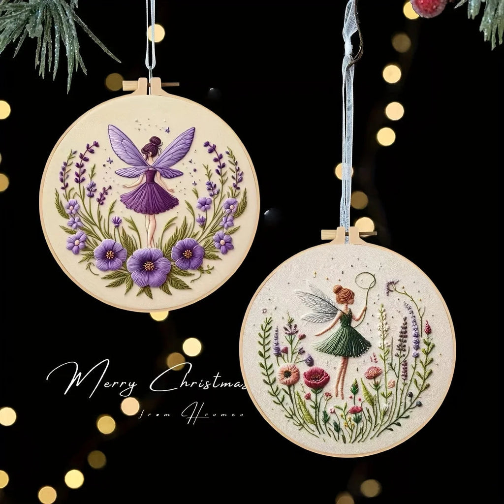 Embroidery Kit Fairy Girl | Pre-Printed Pattern | Instructions and Video Tutorials | CraftLuna - Lamylie
