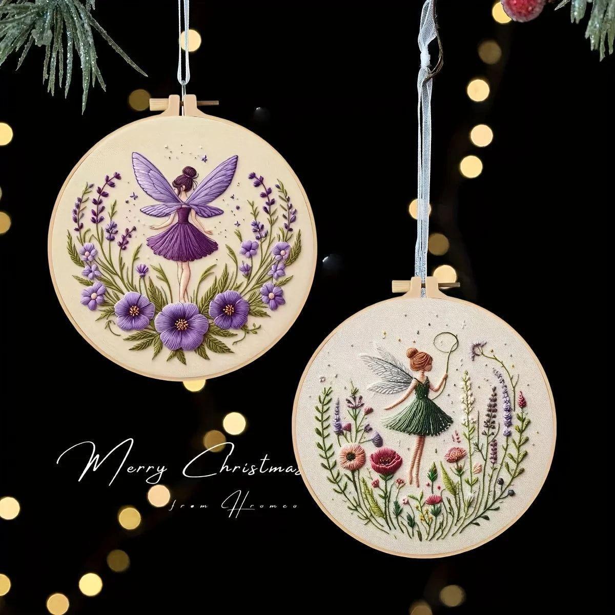 Embroidery Kit Fairy Girl | Pre-Printed Pattern | Instructions and Video Tutorials | CraftLuna - Lamylie