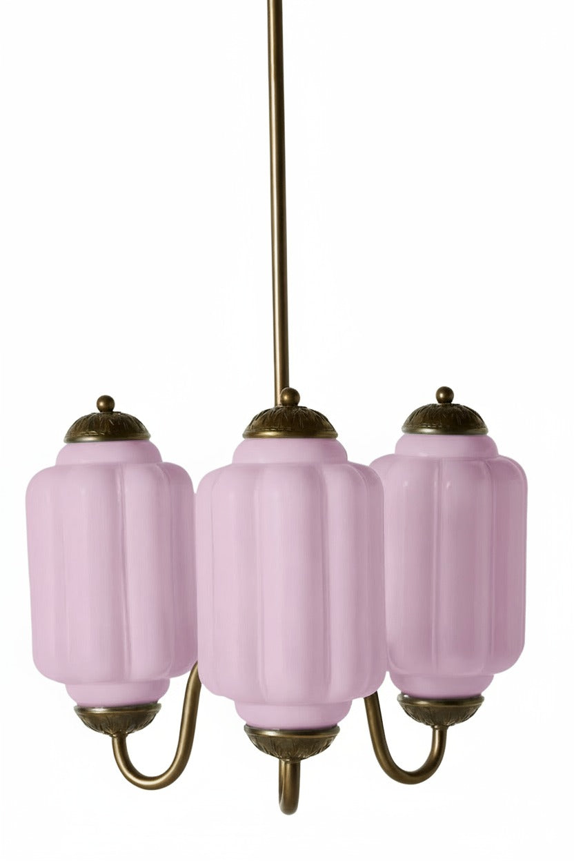 Vintage Milk Glass Pendant Lamp with Wavy Edge | Scandinavian Atmosphere Lighting for Kitchen and Bedroom - Lamylie