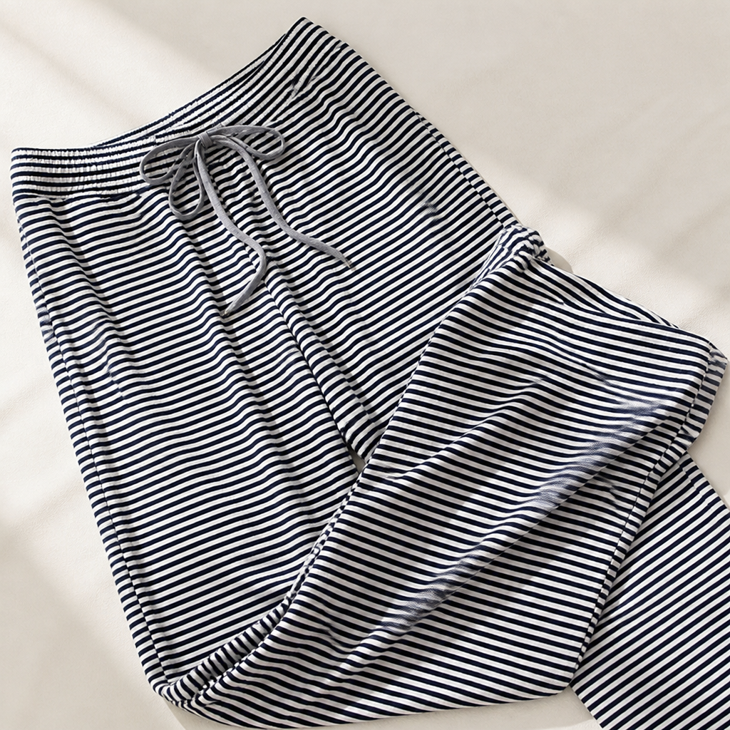LuxeFlow Striped Knit Pants — Feel Unstoppable Freedom and Effortless Chic All Day Long - Lamylie