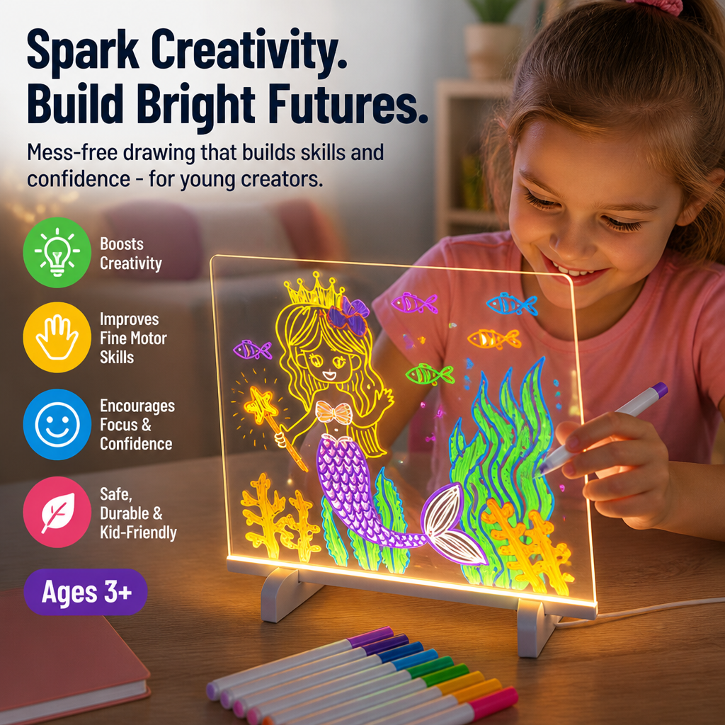 LumiSketch — Spark Mess-Free Creativity and Watch Their Imagination Shine Bright - Lamylie