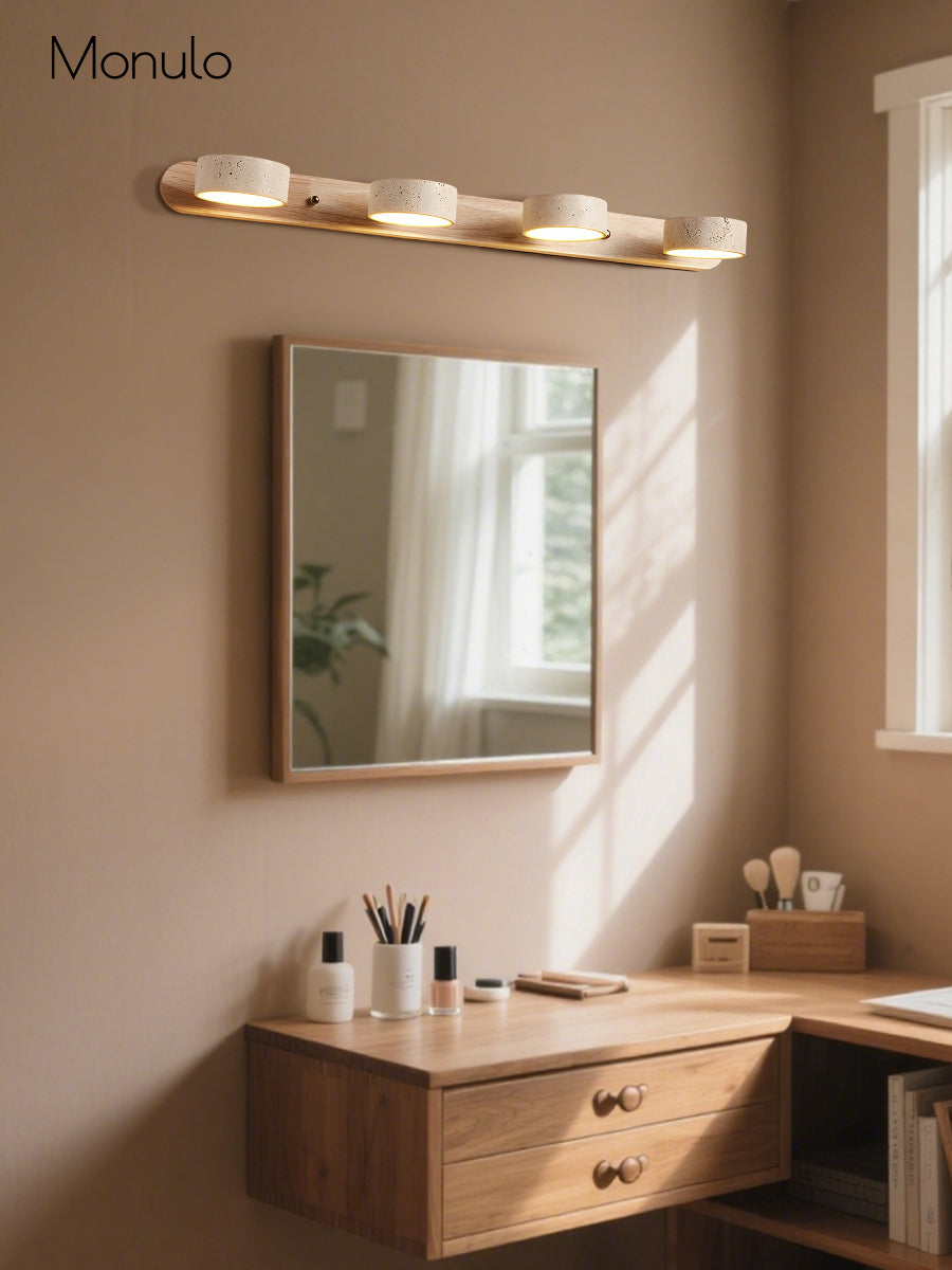 Wandleuchte mit mehreren Lichtpunkten Naturstein moderne Badezimmerbeleuchtung warmweiß kaltweiß 2-3-4 Lichter Steinleuchte - Lamylie