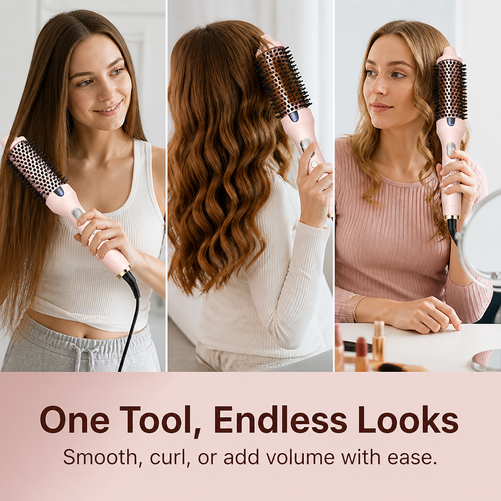 LuxeLiss — Glätten, Locken formen und Volumen verleihen mit nur einer beheizten Bürste – Lamylie