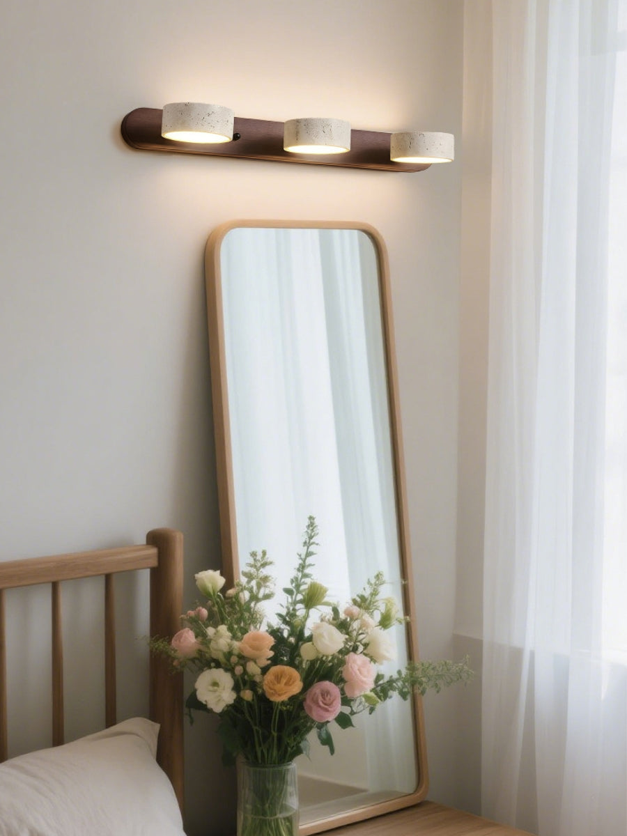 Wandleuchte mit mehreren Lichtpunkten Naturstein moderne Badezimmerbeleuchtung warmweiß kaltweiß 2-3-4 Lichter Steinleuchte - Lamylie