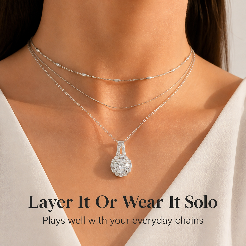 LuminAura Necklace — Catch the Light at Your Collarbone Without the Diamond Price - Lamylie