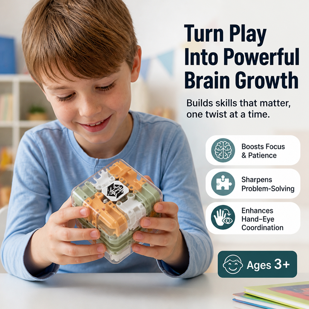 MindTrek Maze Cube — Unlock Unshakeable Focus and Brain Power Anywhere You Go - Lamylie