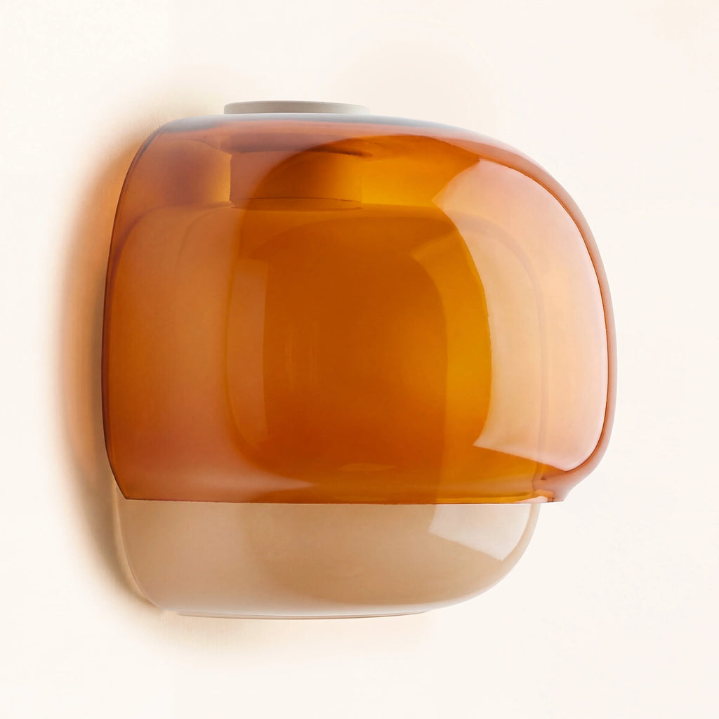 Lampada da parete moderna in vetro con doppio paralume a forma di fungo | Accento colorato per camera da letto e corridoio - Lamylie