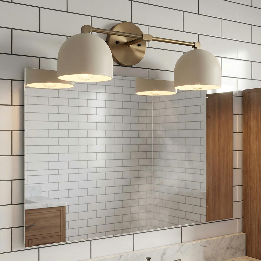 Wall Lamp Dome Shade Mid-Century Retro Design Bathroom Hallway - Lamylie