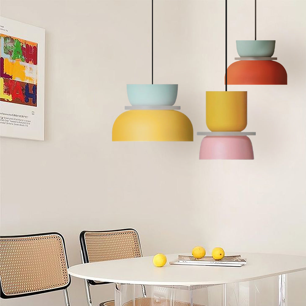 Acrylic Pendant Lamp Nyra Multicolored Lampshade Spherical with E27 Socket Three Lighting Modes - Lamylie