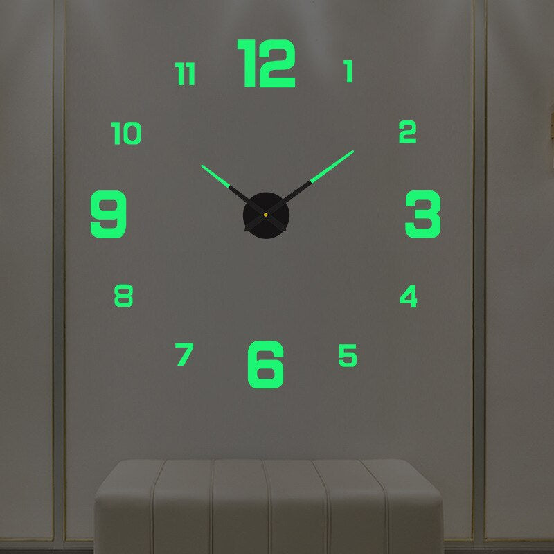 Modern Wall Clock Featuring 3D Raised Numbers Design - Lamylie