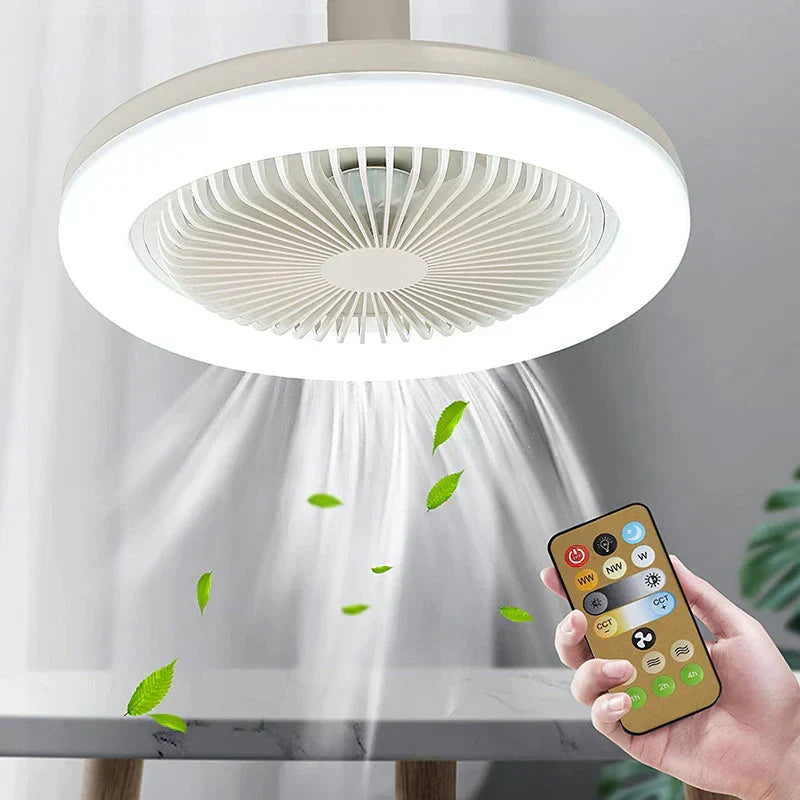 Ventilateur de plafond moderne avec éclairage LED – Rafraîchissement silencieux pour le salon et la chambre – Lamylie