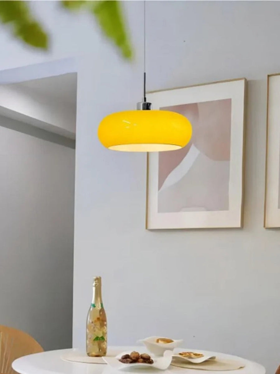 Bauhaus Glas Pendelleuchte Metall 11cm Nordisches Design Esszimmer Küche - Lamylie