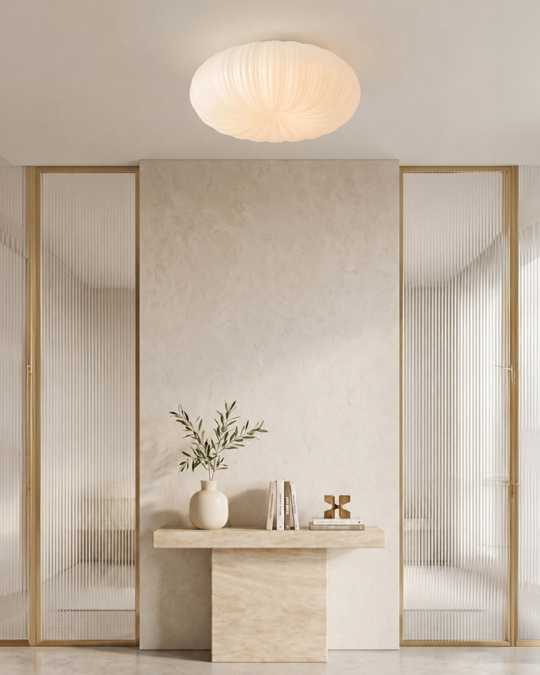 Deckenleuchte Iris Skandinavisch Dimmbar Metall & Acryl mit Fernbedienung für moderne Wohnräume Schlafzimmer Esszimmer Ambientebeleuchtung - Lamylie