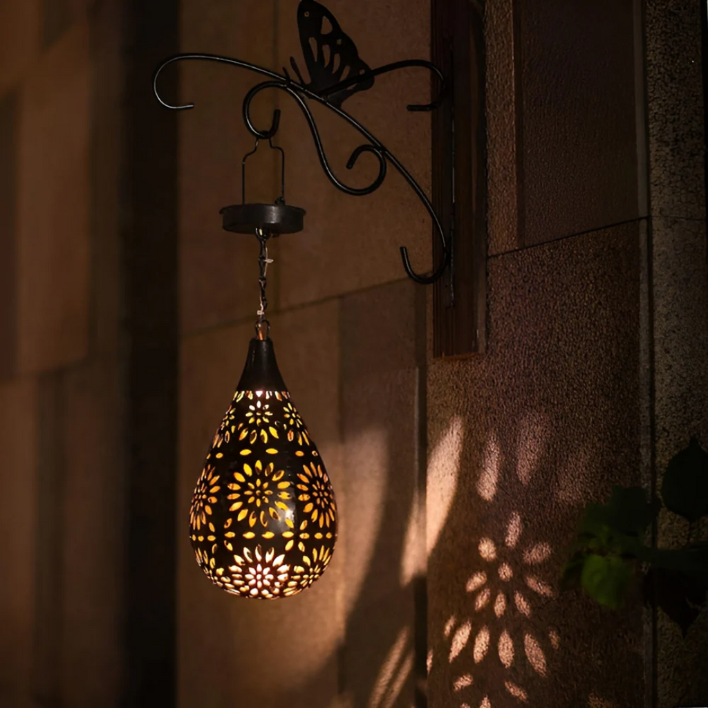 Black Stainless Steel Solar Garden Light with LED - Dusk to Dawn - Lamylie