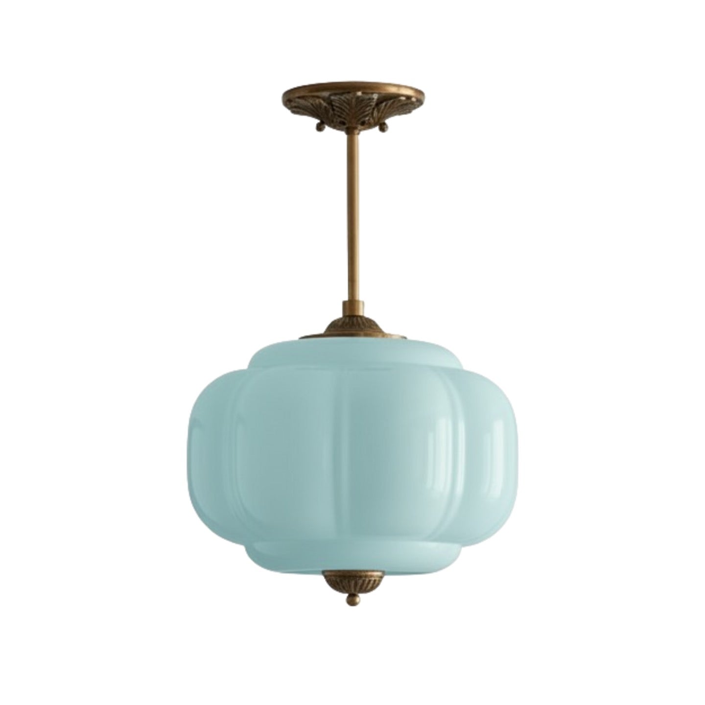 Vintage Milk Glass Pendant Lamp with Wavy Edge | Scandinavian Atmosphere Lighting for Kitchen and Bedroom - Lamylie