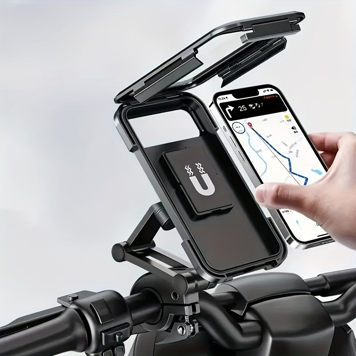 Teleskopický magnetický držák telefonu Bikewise — montážní konzola z ABS