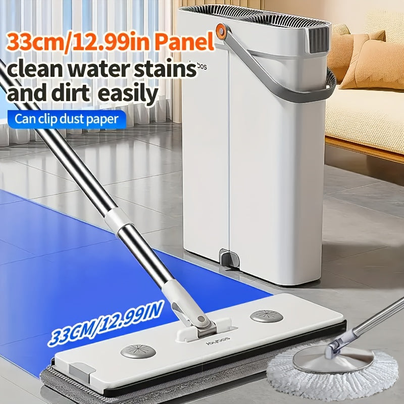 Mopp-Set mit Eimer | Flachmopp in den Größen 33 cm oder 40 cm – Lamylie