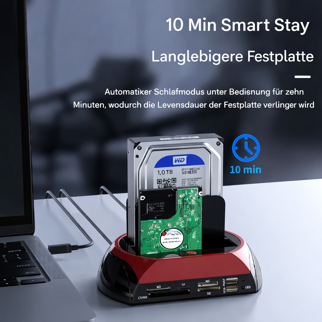 Harddisk | Alsidig harddisk-dockinghub | Universel IDE- og SATA-dockingstation | TotalRecovery Station - Lamylie