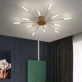 Modern, csillag formájú LED mennyezeti lámpa – 12 ág, arany vagy fekete - Lamylie