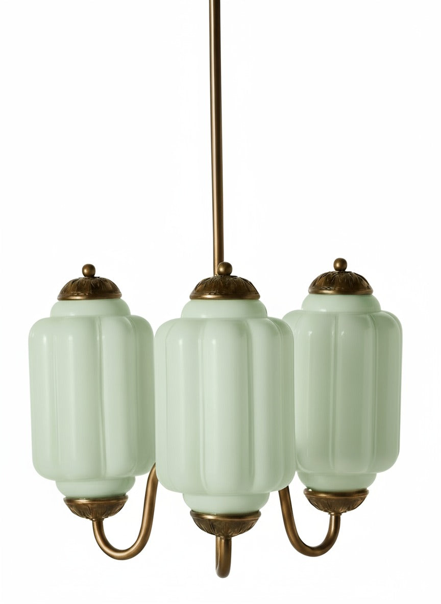 Vintage Milk Glass Pendant Lamp with Wavy Edge | Scandinavian Atmosphere Lighting for Kitchen and Bedroom - Lamylie