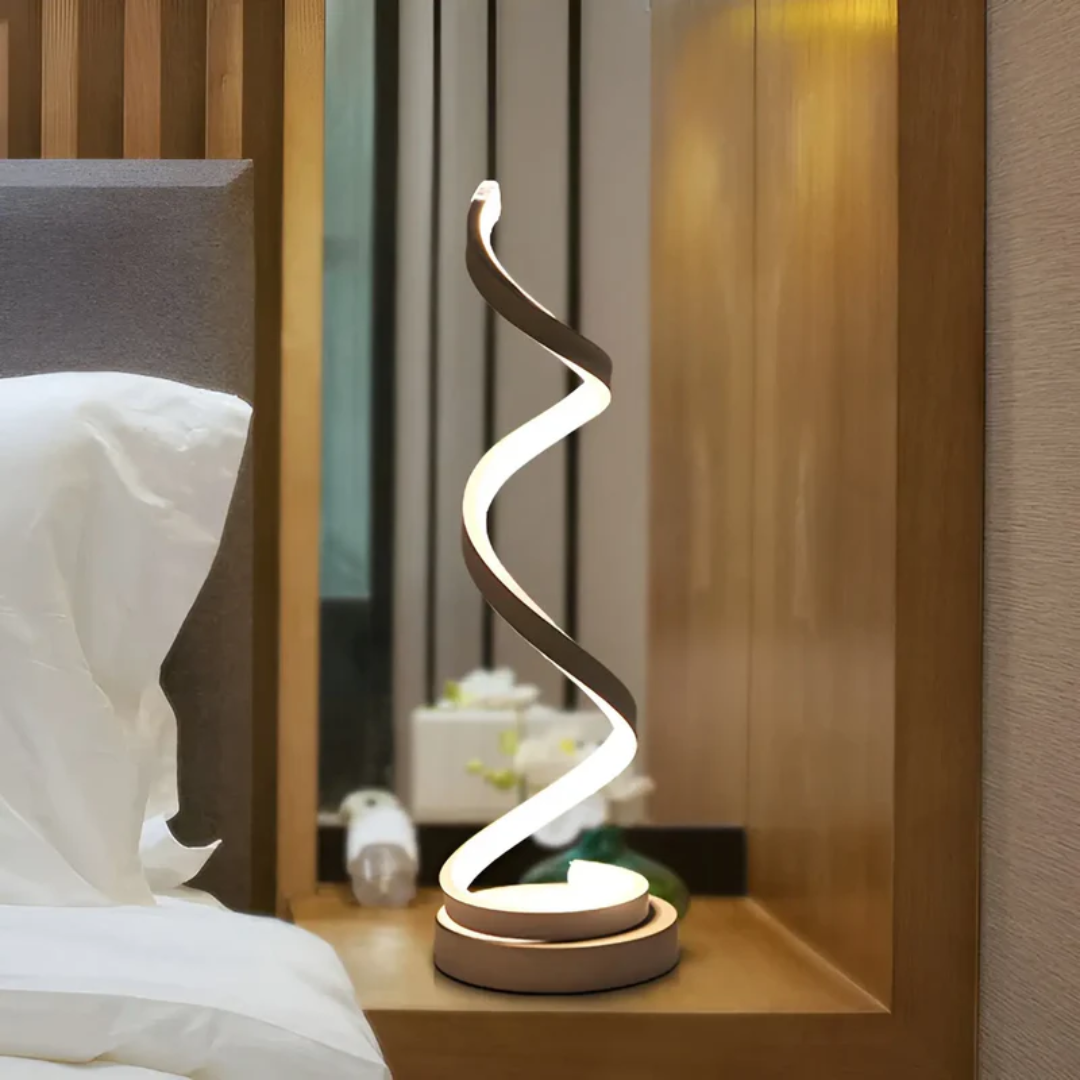 Spiral LED Desk Light with Adjustable Dimmer – Contemporary Style 19W - Lamylie