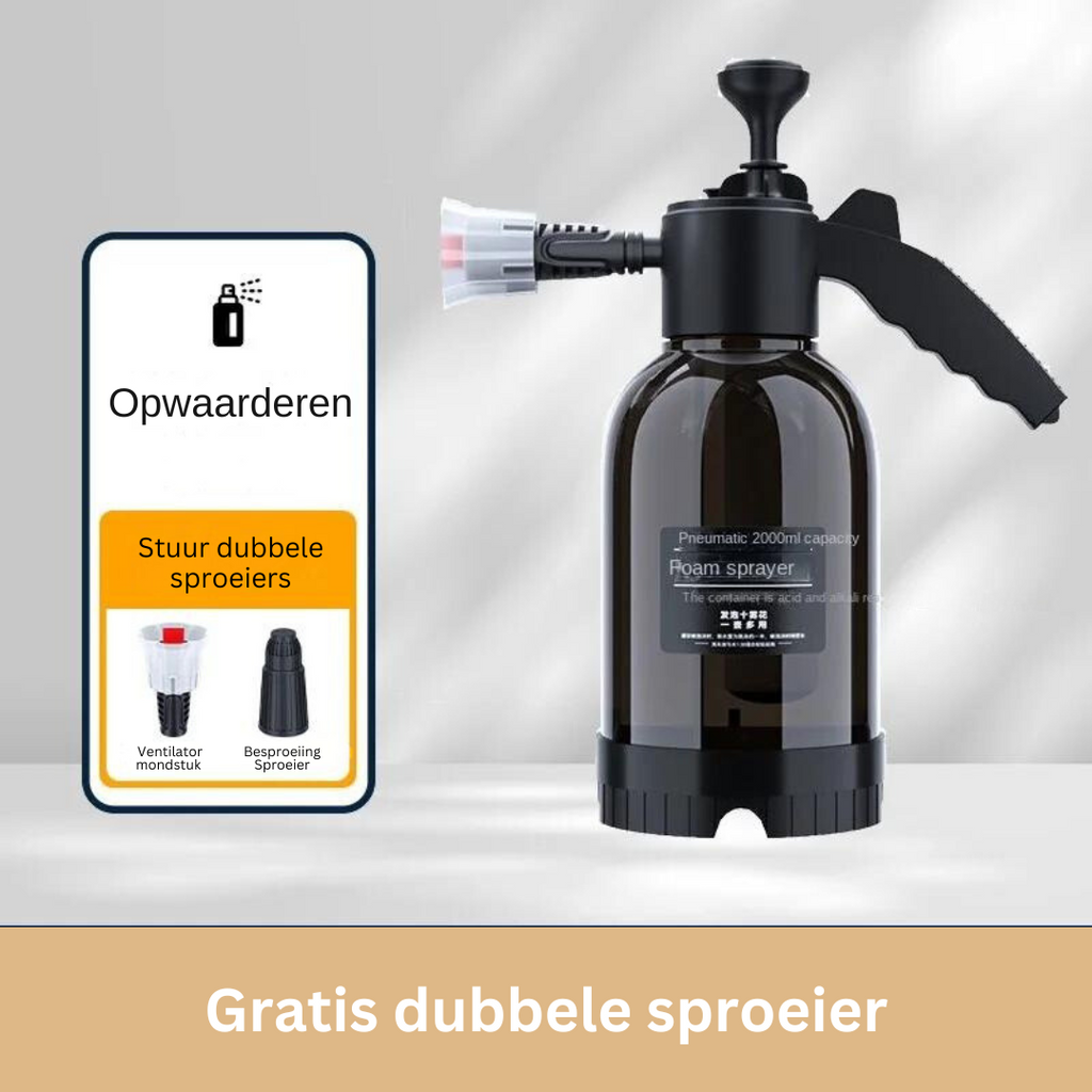 Foam Sprayer for Car Cleaning | 3 Nozzles for Deep Cleaning | White or Black - Lamylie