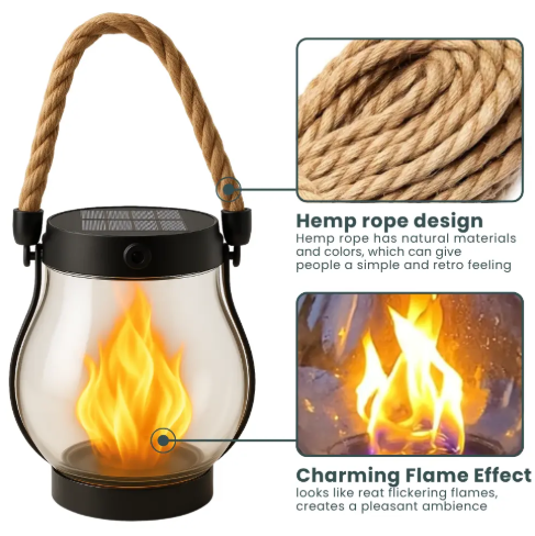 LumaFlick Solar Flame Lantern — Transform Your Nights with Cozy, Captivating Glow That Lasts All Evening - Lamylie
