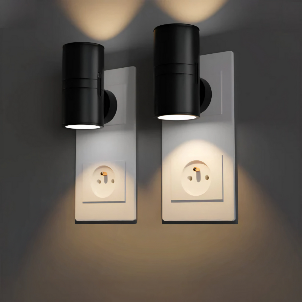 Adjustable LED Night Lamp Plug-in with Rotary Dial – Soft White Glow - Lamylie