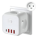 Bloc multiprise | Multiprise | Protection contre les surcharges avec interrupteur marche-arrêt | PowerCube - Lamylie