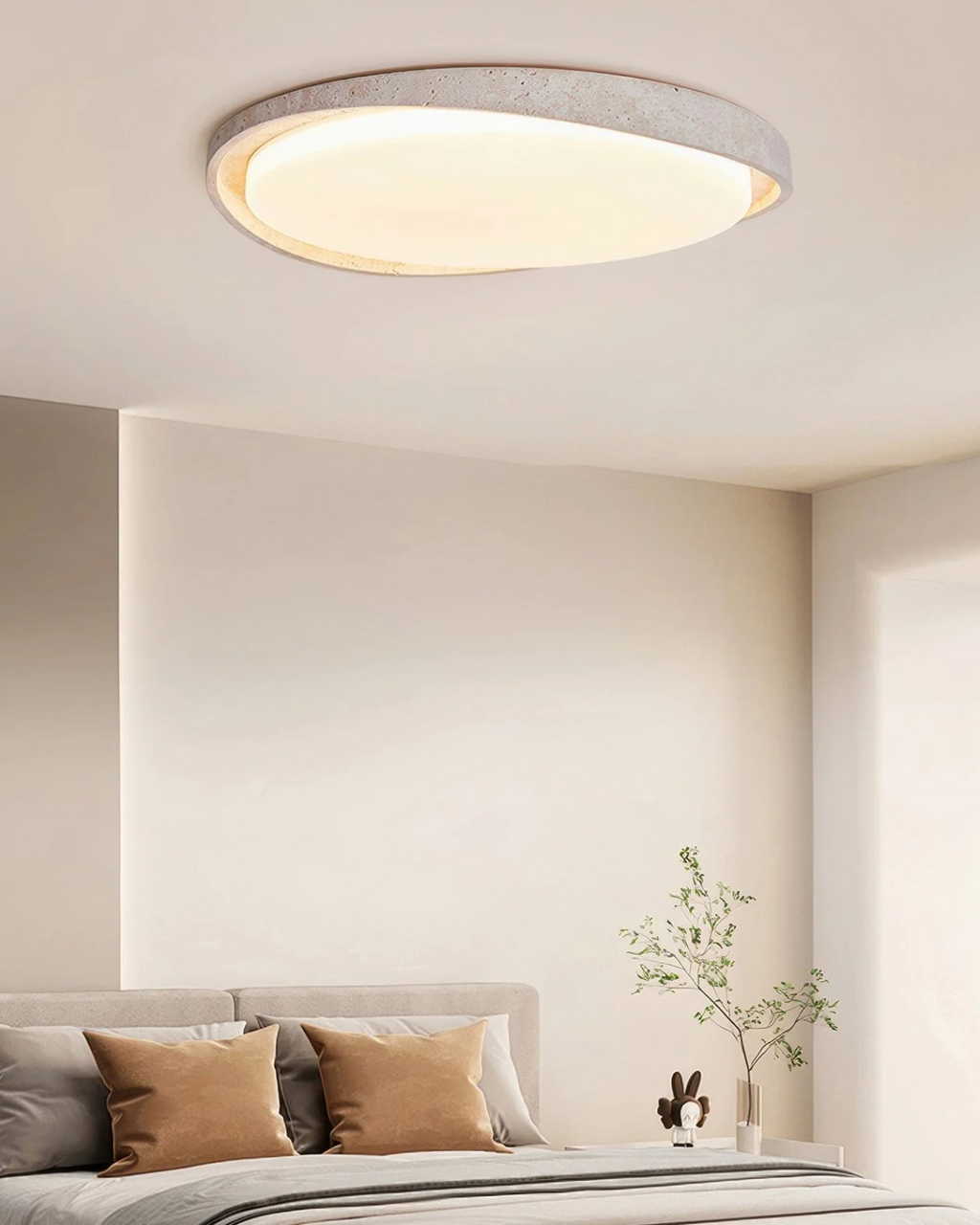 Ceiling Light in Stone Finish – Gentle, Uniform Illumination - Lamylie