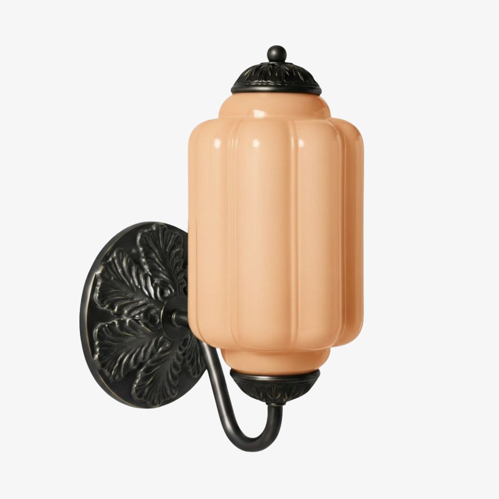 Eloise Vintage Wandleuchte aus Milchglas mit gewelltem Rand - Moderne Akzentbeleuchtung für Bad und Schlafzimmer