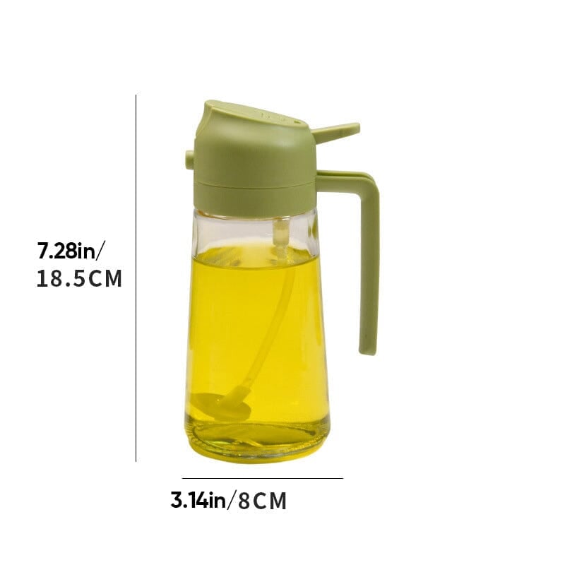 Dispensador y pulverizador de aceite de vidrio de doble función para la cocina - Lamylie