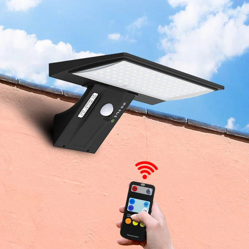 Solar Powered LED Wall Light with Motion Detector & Remote Control - Lamylie