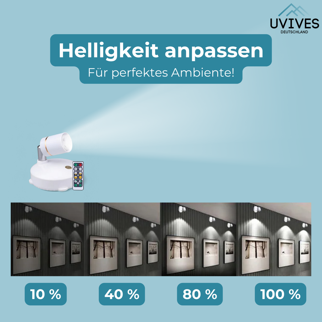 Kabellose LED-Lampe – Dimmbar mit Fernbedienung, kabellos - Lamylie